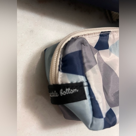 Petunia Pickle Bottom Boxy Backpack Diaper Bag Blue Cream Green Small Bottle Bag - Picture 3 of 15